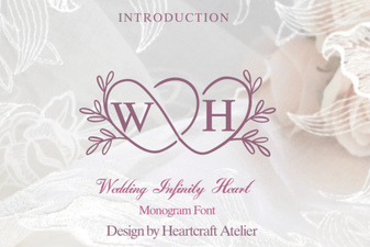 Modern Wedding Fonts with Infinity Heart Designs