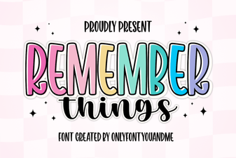 Remember Things Font: a Design Project for Better Memory