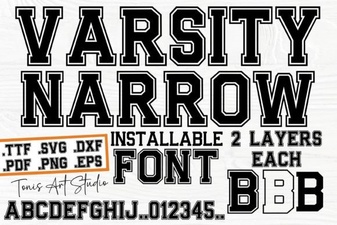 Varsity Font for Athletic Design Projects